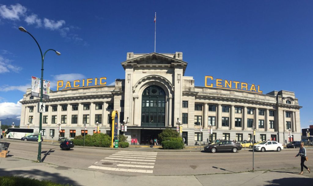 amtrak cascades -- pacific central station